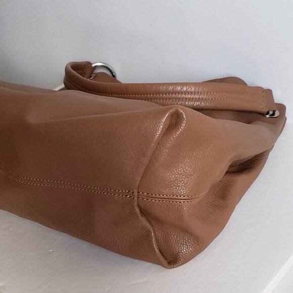 SIMPLY VERA WANG Leather Oversized Bag Huge Snap Hook Minimalist - Picture 3 of 16